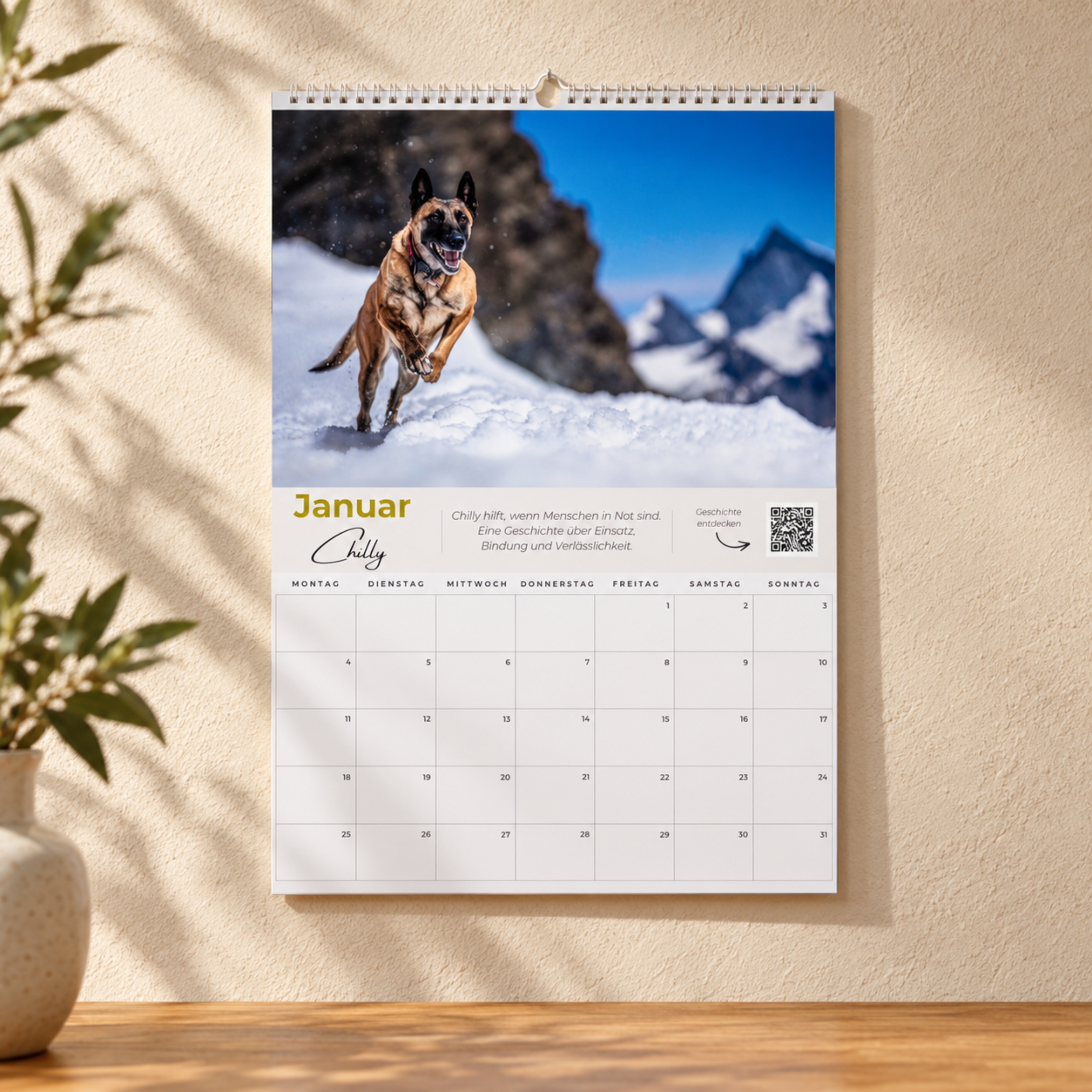 Wandkalender 2027 – 12 Hunde 12 Geschichten